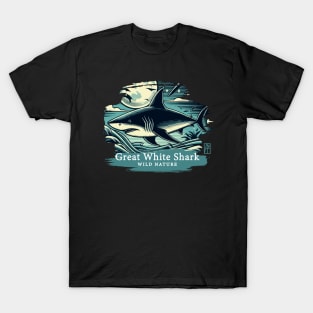 Great White Shark - WILD NATURE - GREAT WHITE SHARK -7 T-Shirt